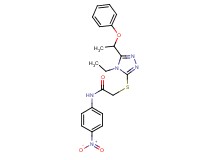 2-{[4-ethyl-5-(1-phenoxyethyl)-4H-1,2,4-triazol-3-yl]thio}-N-(4-nitrophenyl)acetamide
