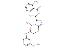 N-{1-[4-ethyl-5-({2-[(3-methoxyphenyl)amino]-2-oxoethyl}thio)-4H-1,2,4-triazol-3-yl]ethyl}-2-methylbenzamide