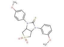 1-(3-methoxyphenyl)-3-(4-methoxyphenyl)tetrahydro-1H-thieno[3,4-d]imidazole-2(3H)-thione 5,5-dioxide