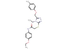N-(4-ethoxyphenyl)-2-({4-ethyl-5-[(4-methylphenoxy)methyl]-4H-1,2,4-triazol-3-yl}thio)acetamide