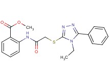 methyl 2-({[(4-ethyl-5-phenyl-4H-1,2,4-triazol-3-yl)thio]acetyl}amino)benzoate