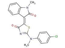 3-[2-[(4-chlorophenyl)(methyl)amino]-4-oxo-1,3-thiazol-5(4H)-ylidene]-1-methyl-1,3-dihydro-2H-indol-2-one