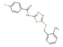 4-fluoro-N-{5-[(2-methylbenzyl)thio]-1,3,4-thiadiazol-2-yl}benzamide