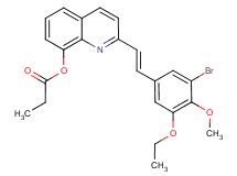 2-[2-(3-bromo-5-ethoxy-4-methoxyphenyl)vinyl]-8-quinolinyl propionate