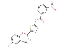 N-{5-[1-(4-chloro-2-methylphenoxy)ethyl]-1,3,4-thiadiazol-2-yl}-3-nitrobenzamide