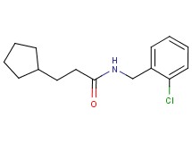 N-(2-chlorobenzyl)-3-cyclopentylpropanamide