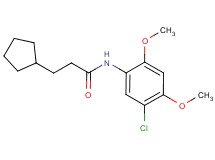 N-(5-chloro-2,4-dimethoxyphenyl)-3-cyclopentylpropanamide