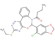 7-butyryl-6-(6-chloro-1,3-benzodioxol-5-yl)-3-(ethylthio)-6,7-dihydro[1,2,4]triazino[5,6-d][3,1]benzoxazepine