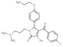 1-[3-(dimethylamino)propyl]-4-(4-fluorobenzoyl)-3-hydroxy-5-(4-propoxyphenyl)-1,5-dihydro-2H-pyrrol-2-one