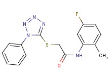 N-(5-fluoro-2-methylphenyl)-2-[(1-phenyl-1H-tetrazol-5-yl)thio]acetamide