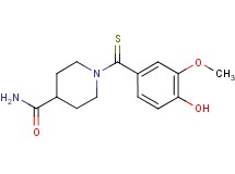 1-[(4-hydroxy-3-methoxyphenyl)carbonothioyl]-4-piperidinecarboxamide