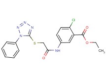 ethyl 2-chloro-5-({[(1-phenyl-1H-tetrazol-5-yl)thio]acetyl}amino)benzoate