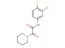 N-(3-chloro-4-fluorophenyl)-2-oxo-2-(1-piperidinyl)acetamide