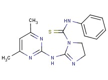 2-[(4,6-dimethyl-2-pyrimidinyl)amino]-N-phenyl-4,5-dihydro-1H-imidazole-1-carbothioamide