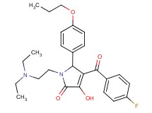 1-[2-(diethylamino)ethyl]-4-(4-fluorobenzoyl)-3-hydroxy-5-(4-propoxyphenyl)-1,5-dihydro-2H-pyrrol-2-one