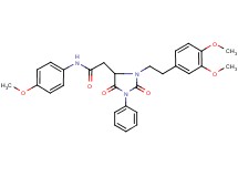 2-{3-[2-(3,4-dimethoxyphenyl)ethyl]-2,5-dioxo-1-phenyl-4-imidazolidinyl}-N-(4-methoxyphenyl)acetamide