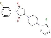 3-[4-(2-chlorophenyl)-1-piperazinyl]-1-(3-fluorophenyl)-2,5-pyrrolidinedione