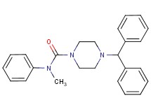 4-(diphenylmethyl)-N-methyl-N-phenyl-1-piperazinecarboxamide
