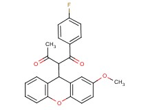1-(4-fluorophenyl)-2-(2-methoxy-9H-xanthen-9-yl)-1,3-butanedione