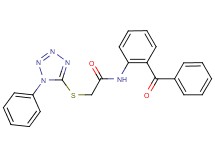 N-(2-benzoylphenyl)-2-[(1-phenyl-1H-tetrazol-5-yl)thio]acetamide