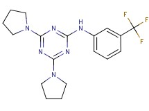 4,6-di-1-pyrrolidinyl-N-[3-(trifluoromethyl)phenyl]-1,3,5-triazin-2-amine