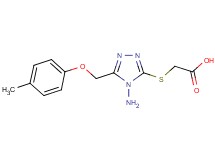 ({4-amino-5-[(4-methylphenoxy)methyl]-4H-1,2,4-triazol-3-yl}thio)acetic acid