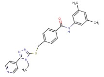 N-(3,5-dimethylphenyl)-4-({[4-ethyl-5-(4-pyridinyl)-4H-1,2,4-triazol-3-yl]thio}methyl)benzamide