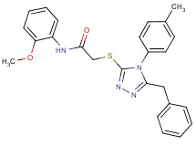 2-{[5-benzyl-4-(4-methylphenyl)-4H-1,2,4-triazol-3-yl]thio}-N-(2-methoxyphenyl)acetamide
