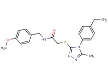 2-{[4-(4-ethylphenyl)-5-methyl-4H-1,2,4-triazol-3-yl]thio}-N-(4-methoxybenzyl)acetamide