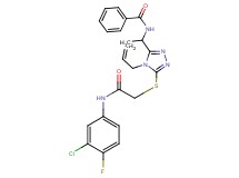 N-{1-[4-allyl-5-({2-[(3-chloro-4-fluorophenyl)amino]-2-oxoethyl}thio)-4H-1,2,4-triazol-3-yl]ethyl}benzamide