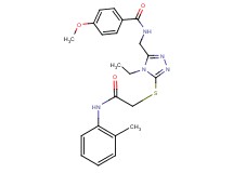N-{[4-ethyl-5-({2-[(2-methylphenyl)amino]-2-oxoethyl}thio)-4H-1,2,4-triazol-3-yl]methyl}-4-methoxybenzamide