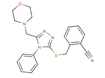 2-({[5-(4-morpholinylmethyl)-4-phenyl-4H-1,2,4-triazol-3-yl]thio}methyl)benzonitrile