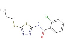 2-chloro-N-[5-(propylthio)-1,3,4-thiadiazol-2-yl]benzamide