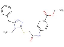 ethyl 4-({[(5-benzyl-4-ethyl-4H-1,2,4-triazol-3-yl)thio]acetyl}amino)benzoate