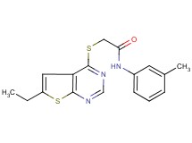 2-[(6-ethylthieno[2,3-d]pyrimidin-4-yl)thio]-N-(3-methylphenyl)acetamide