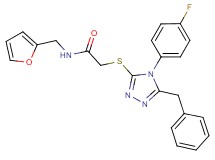 2-{[5-benzyl-4-(4-fluorophenyl)-4H-1,2,4-triazol-3-yl]thio}-N-(2-furylmethyl)acetamide