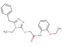 2-[(5-benzyl-4-ethyl-4H-1,2,4-triazol-3-yl)thio]-N-(2-ethoxyphenyl)acetamide