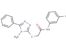 N-(3-iodophenyl)-2-[(4-methyl-5-phenyl-4H-1,2,4-triazol-3-yl)thio]acetamide