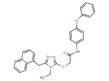2-{[4-ethyl-5-(1-naphthylmethyl)-4H-1,2,4-triazol-3-yl]thio}-N-(4-phenoxyphenyl)acetamide