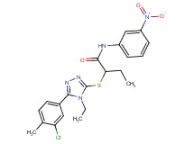 2-{[5-(3-chloro-4-methylphenyl)-4-ethyl-4H-1,2,4-triazol-3-yl]thio}-N-(3-nitrophenyl)butanamide