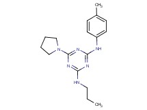 N-(4-methylphenyl)-N'-propyl-6-(1-pyrrolidinyl)-1,3,5-triazine-2,4-diamine
