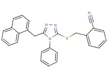 2-({[5-(1-naphthylmethyl)-4-phenyl-4H-1,2,4-triazol-3-yl]thio}methyl)benzonitrile