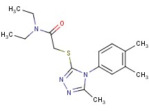 2-{[4-(3,4-dimethylphenyl)-5-methyl-4H-1,2,4-triazol-3-yl]thio}-N,N-diethylacetamide