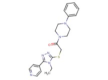 1-({[4-ethyl-5-(4-pyridinyl)-4H-1,2,4-triazol-3-yl]thio}acetyl)-4-phenylpiperazine