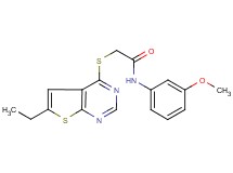 2-[(6-ethylthieno[2,3-d]pyrimidin-4-yl)thio]-N-(3-methoxyphenyl)acetamide