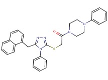 1-({[5-(1-naphthylmethyl)-4-phenyl-4H-1,2,4-triazol-3-yl]thio}acetyl)-4-phenylpiperazine