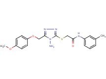 2-({4-amino-5-[(4-methoxyphenoxy)methyl]-4H-1,2,4-triazol-3-yl}thio)-N-(3-methylphenyl)acetamide