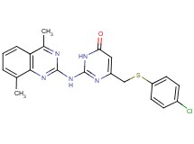 6-{[(4-chlorophenyl)thio]methyl}-2-[(4,8-dimethyl-2-quinazolinyl)amino]-4(3H)-pyrimidinone