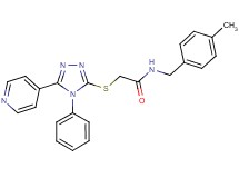 N-(4-methylbenzyl)-2-{[4-phenyl-5-(4-pyridinyl)-4H-1,2,4-triazol-3-yl]thio}acetamide