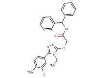 2-{[5-(3-chloro-4-methylphenyl)-4-ethyl-4H-1,2,4-triazol-3-yl]thio}-N-(diphenylmethyl)acetamide